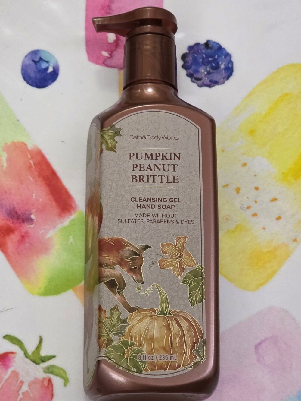 Bath & Body Works Pumpkin Peanut Brittle Cleansing Gel Hand Soap 8oz NEW RARE